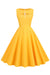 Vestido Retrô Amarelo Estilo Anos 50 Com Fechadura
