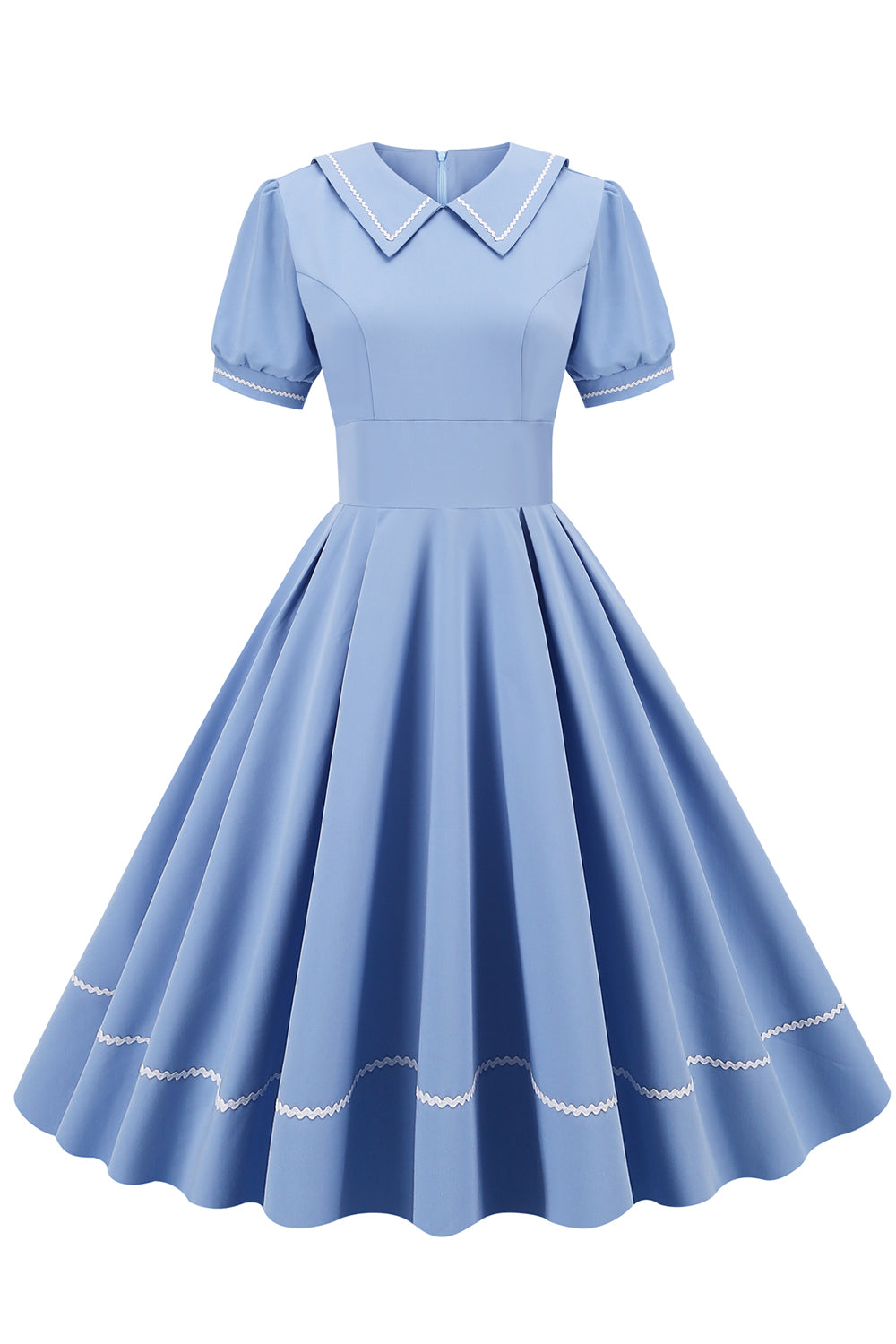 Vestido Estilo Vintage Com Mangas Curtas