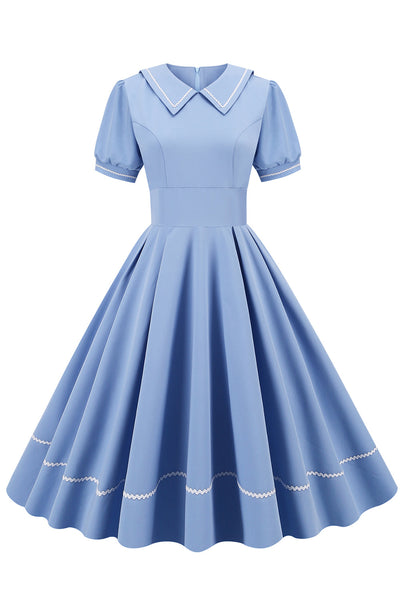 Vestido Estilo Vintage Com Mangas Curtas