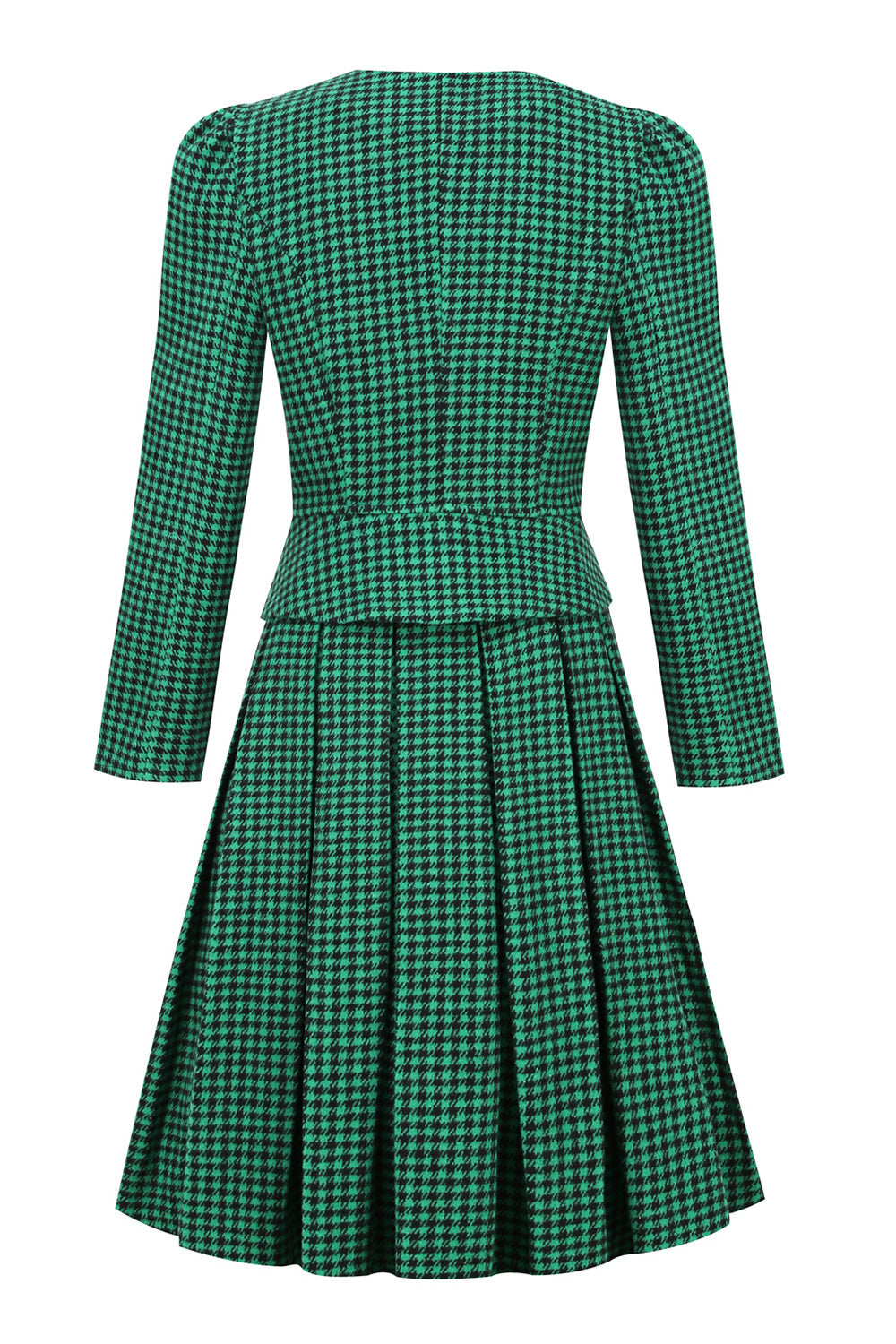 Conjunto De Vestido Verde Vintage Feminino