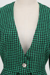Conjunto De Vestido Verde Vintage Feminino