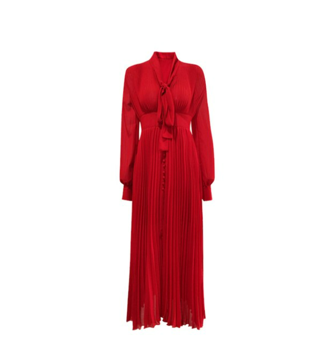 Vestido Vintage Vermelho De Cintura Alta Dos Anos 1940