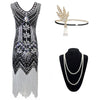 Gatsby Vestido Prata Anos 1920