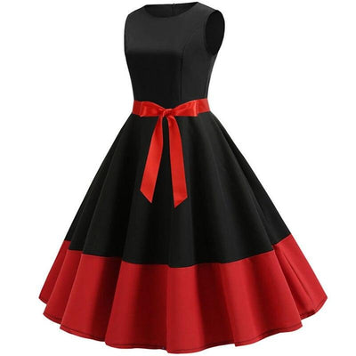 Vestido Rockabilly Vermelho E Preto