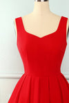 Vestido Vermelho Vintage Com Babados