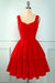 Vestido Vermelho Vintage Com Babados