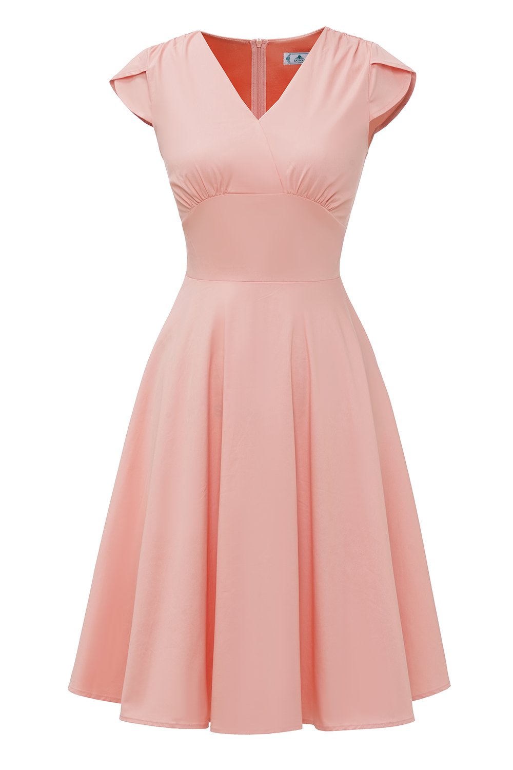 Vestido Vintage Rosa Com Decote Coração