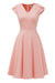 Vestido Vintage Rosa Com Decote Coração