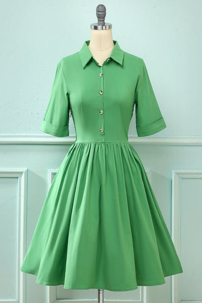 Vestido Plissado Vintage Dos Anos 1950