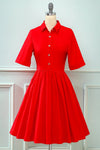 Vestido Plissado Vintage Dos Anos 1950