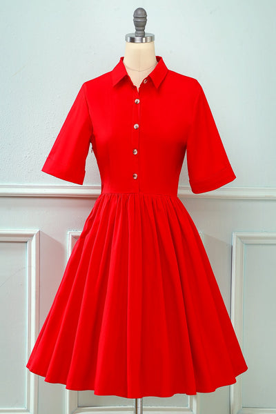 Vestido Plissado Vintage Dos Anos 1950