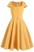 Vestido Midi Amarelo Vintage Anos 1950