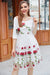 Vestido Branco Enfeitado Com Vintage Rose