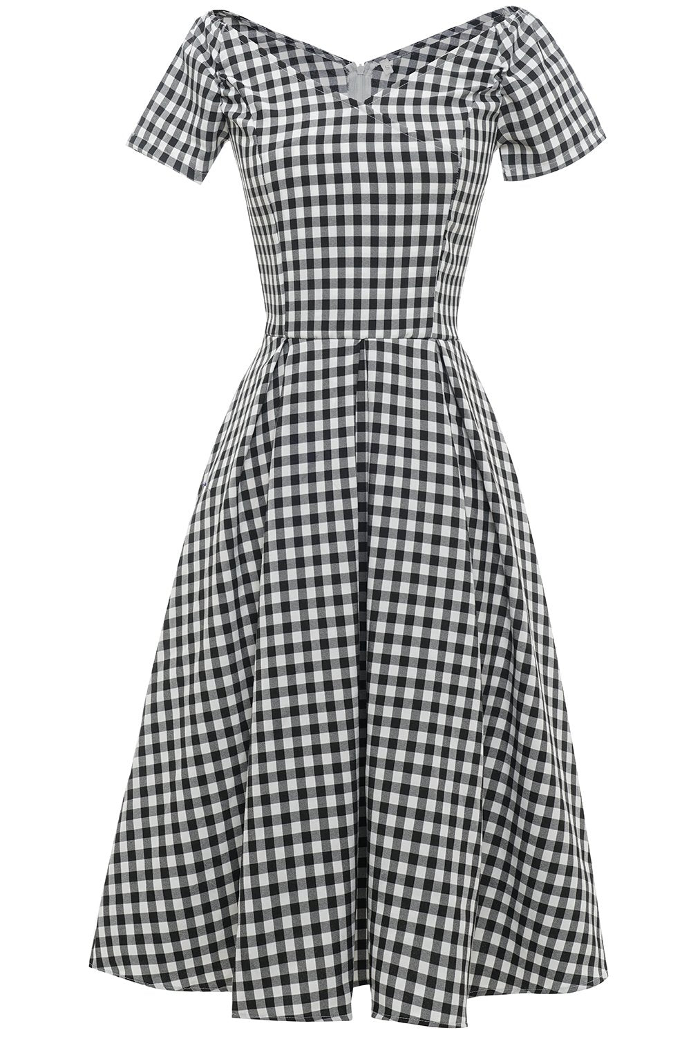 Vestido Midi Xadrez Vintage