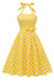 Vestido Vintage Pin Up De Bolinhas Amarelas