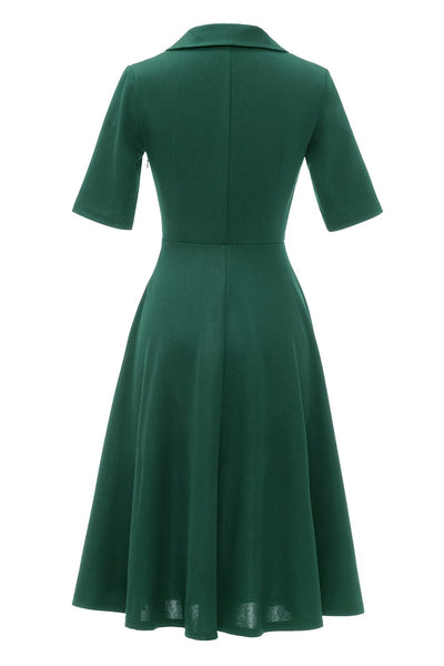 Vestido Vintage De Meia Manga Dos Anos 1950