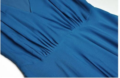 Vestido Azul Vintage Anos 40