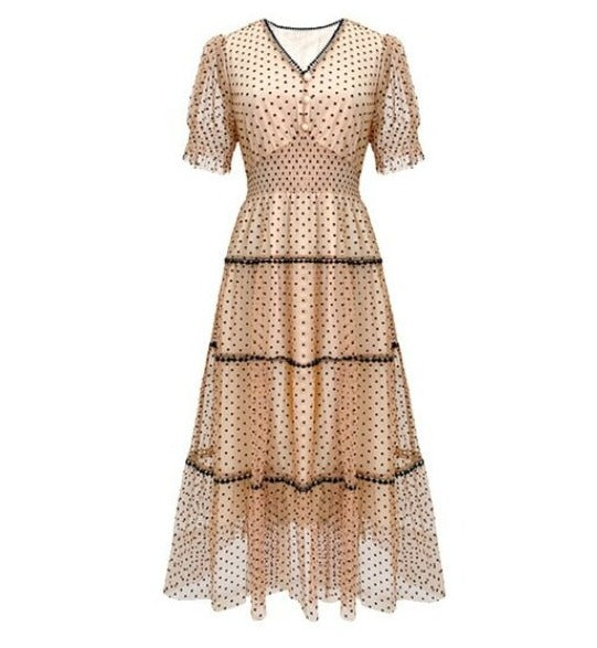 Vestido Champanhe Vintage Anos 40