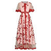 Vestido Floral Vintage Dos Anos 40