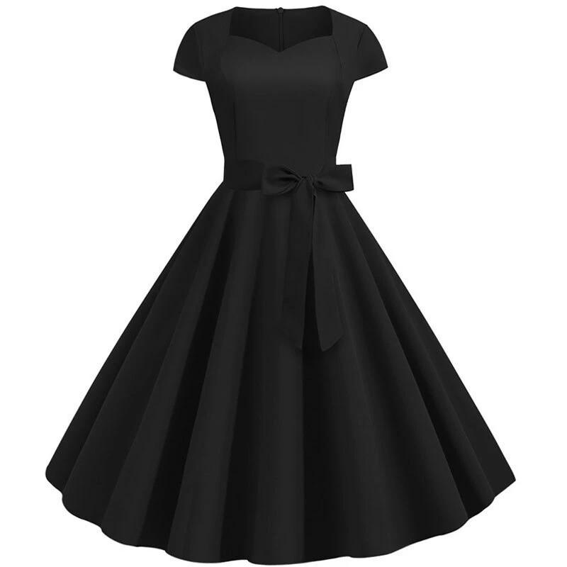Vestido Preto Vintage Anos 50