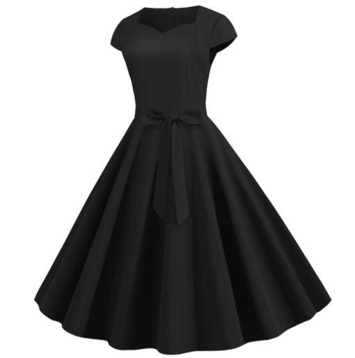 Vestido Preto Vintage Anos 50