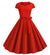 Vestido Vintage Vermelho Dos Anos 50
