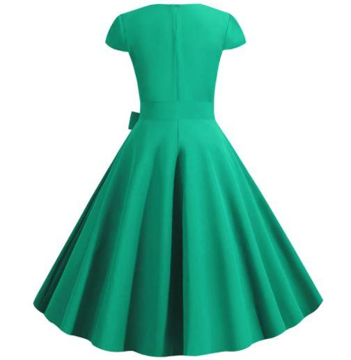 Vestido Vintage Verde Dos Anos 50