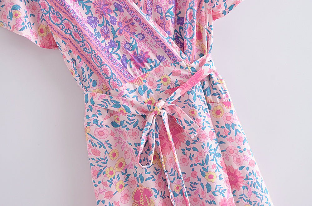 Lindo Vestido Rosa Dos Anos 70