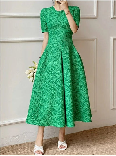 Vestido Feminino Verde Anos 40