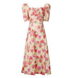 Vestido Vintage Floral Dos Anos 1940