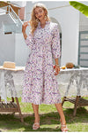 Vestido Longo Floral Vintage