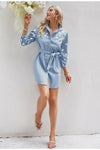Minivestido Vintage Azul Claro