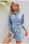 Minivestido Vintage Azul Claro