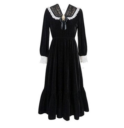 Vestido Vintage Vintage Anos 40 Preto