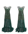 Vestido Melindroso Vintage Dos Anos 1920 Verde