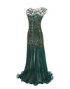 Vestido Melindroso Vintage Dos Anos 1920 Verde