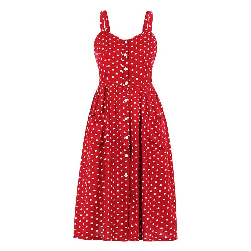 Vestido Vermelho De Bolinhas Dos Anos 60