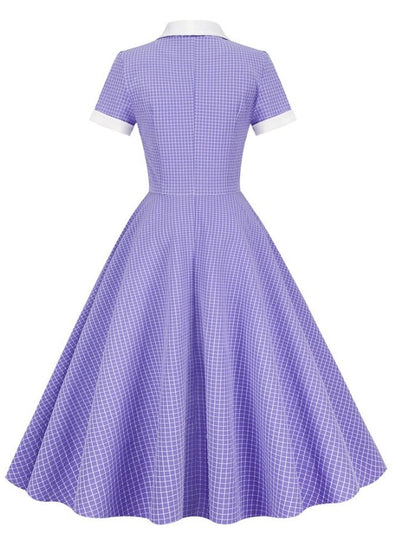 Vestido Americano Lavanda Anos 50