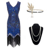 Vestido Azul Gatsby Anos 1920