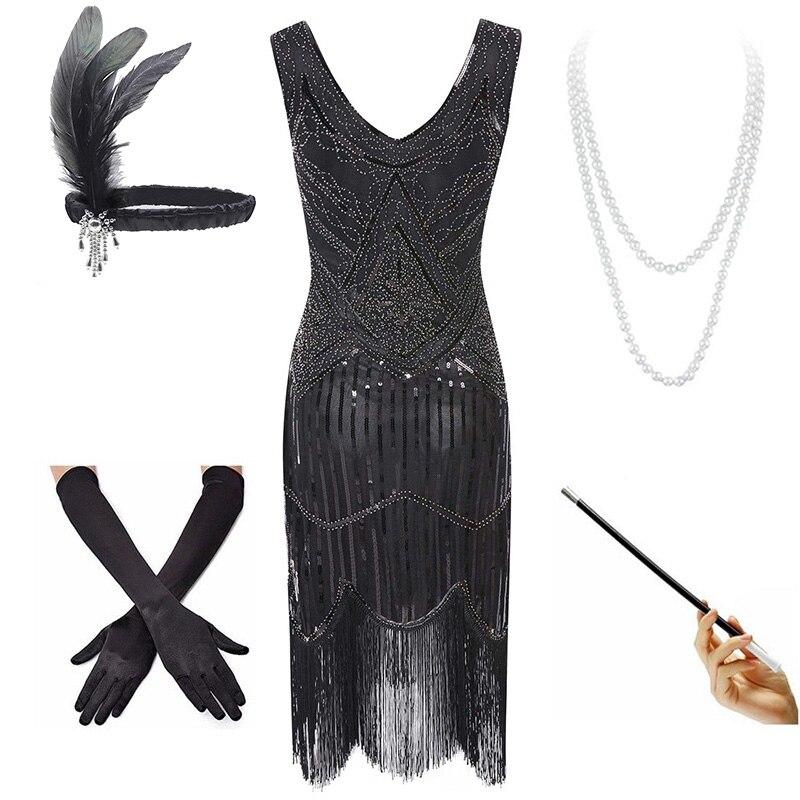 Vestido Prateado Vintage Dos Anos 1920