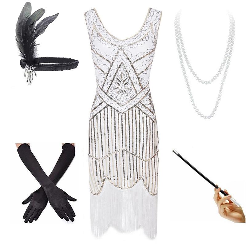 Vestido Branco Vintage Dos Anos 1920