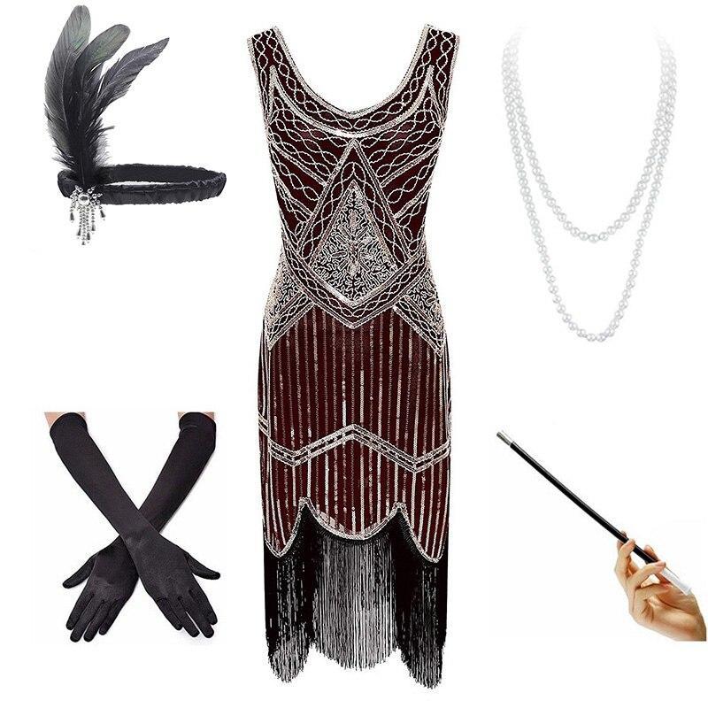 Vestido Vinho Vintage Dos Anos 1920