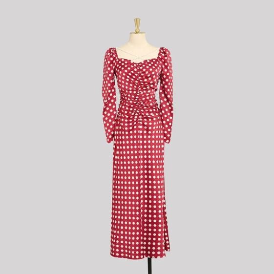 Vestido Vermelho Anos 40