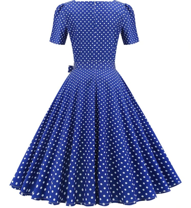 Vestido De Bolinhas Anos 50