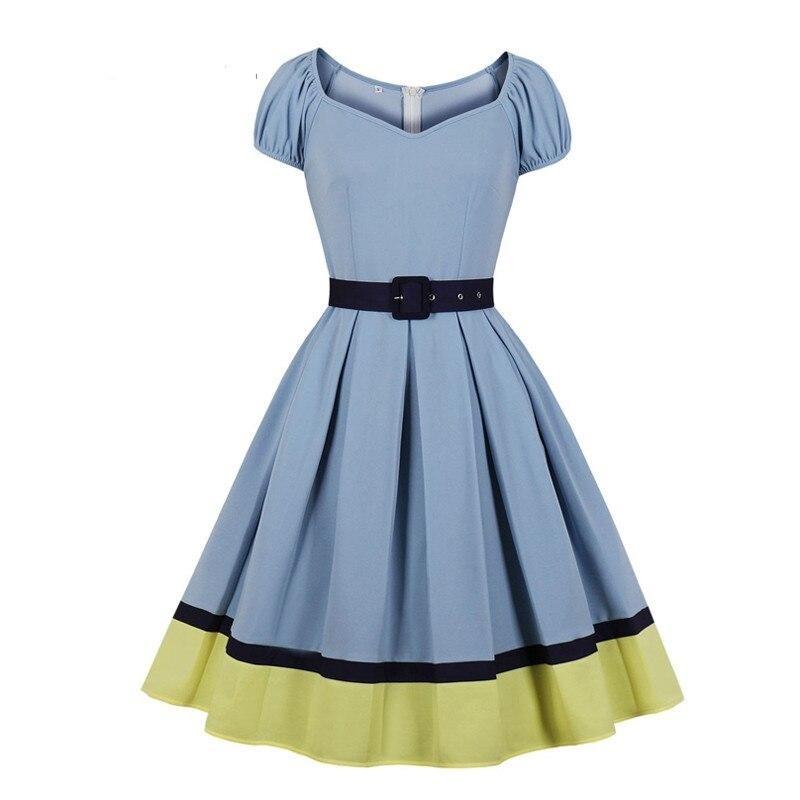Vestido Bicolor Anos 50