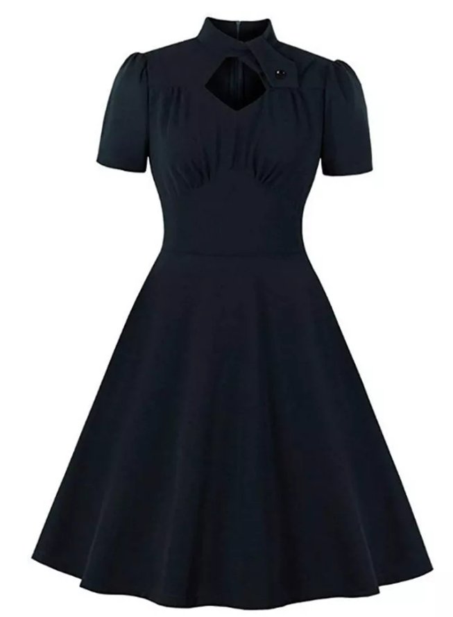 Vestido Preto Anos 50