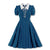 Paris Anos 50 Vestido Azul