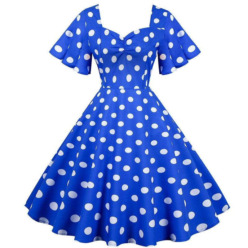 Vestido Azul Anos 50