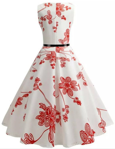 Vestido Rosa Vermelha Anos 50