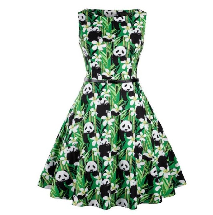 Vestido Pin Up Panda Anos 50